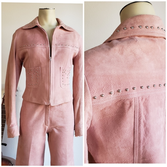 🎸🎤🎵Rockstar VTG Suede Studded Set🎶🎙🎸 - Picture 3 of 14